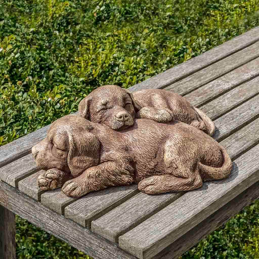 Nap Time Puppies Dog Garden Statue