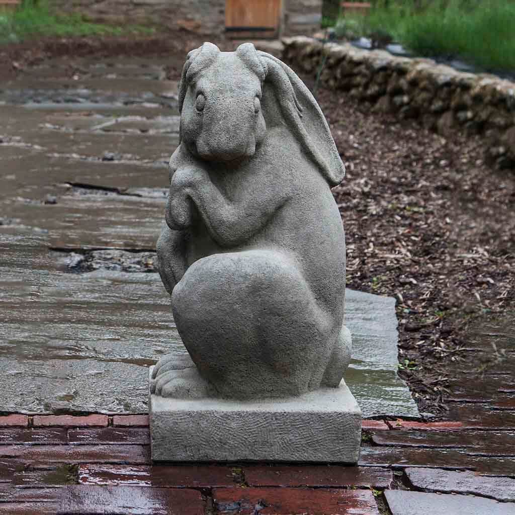 Newport Rabbit Facing Left Cast Stone Garden Statue