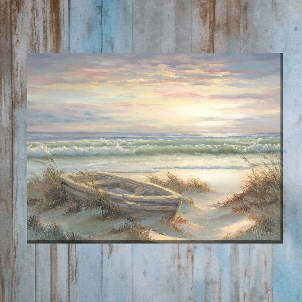 Old Dinghy Outdoor Canvas Art