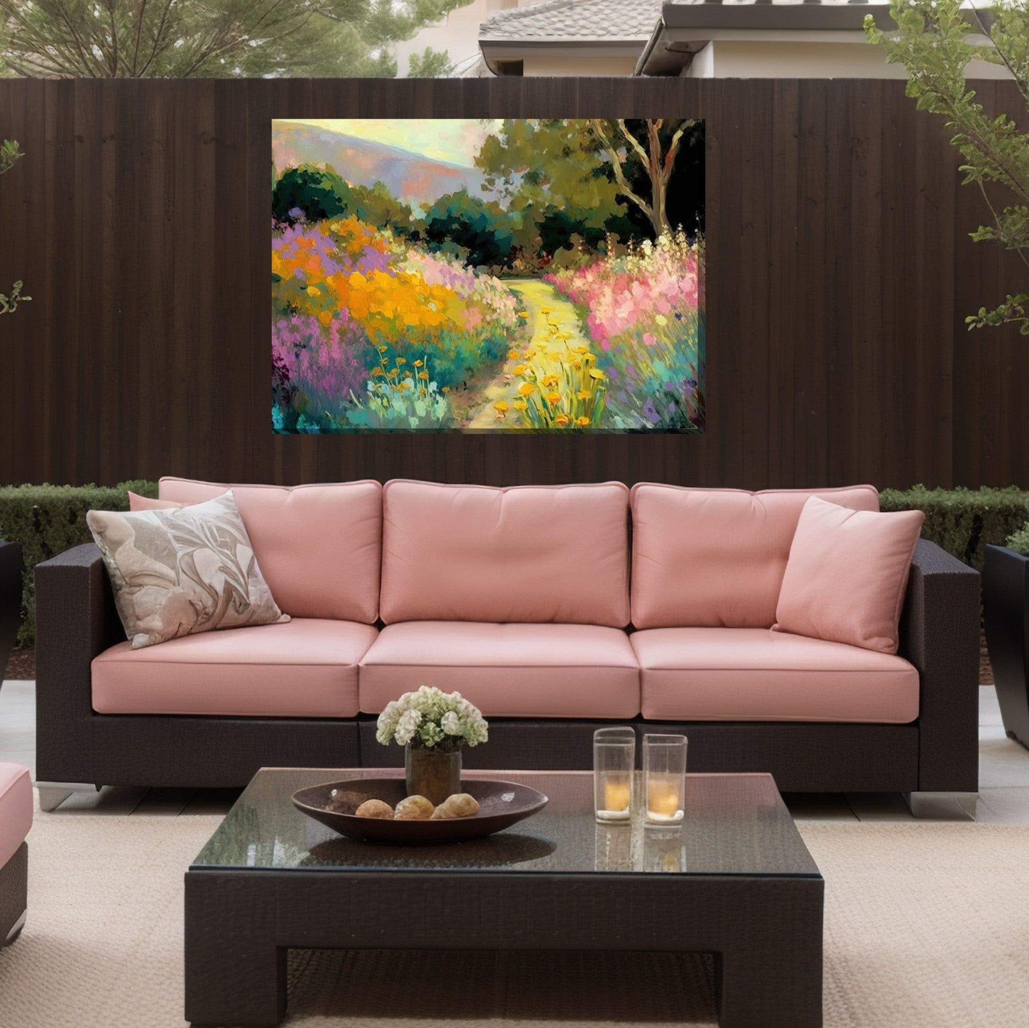 Hilltop Hike Outdoor Canvas Art