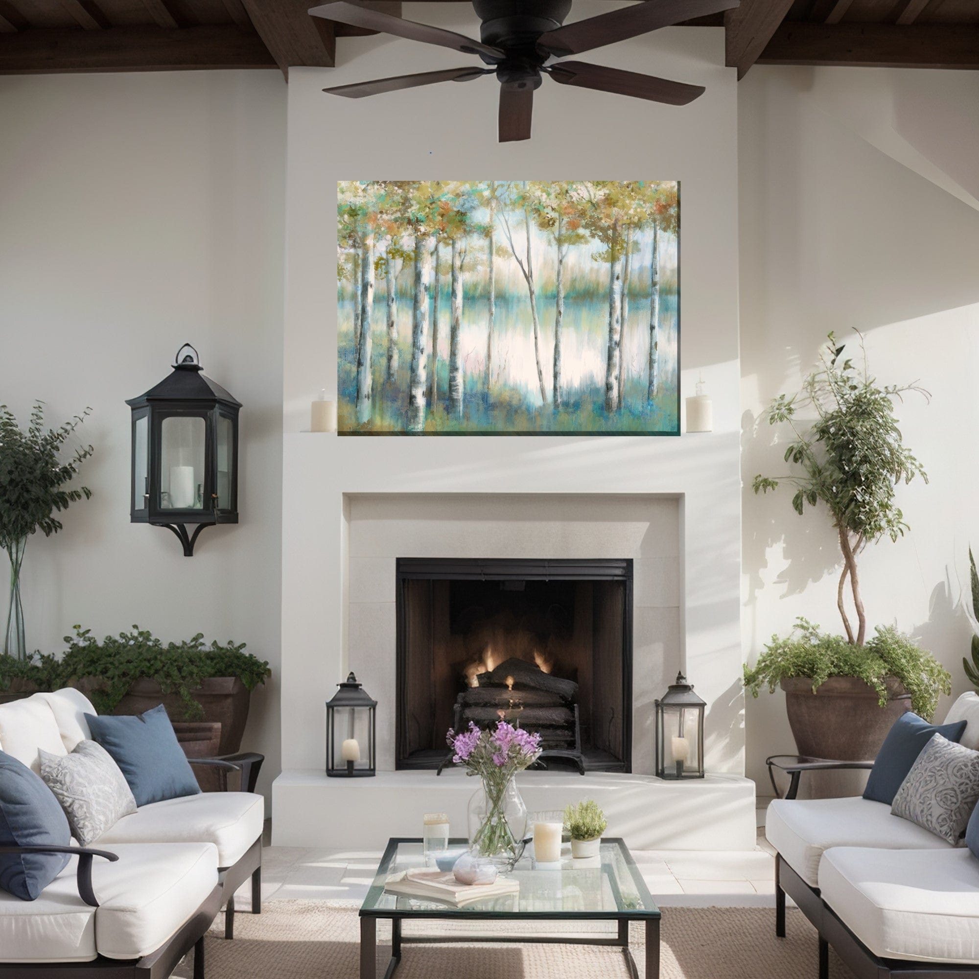 Riverside Thicket Outdoor Canvas Art