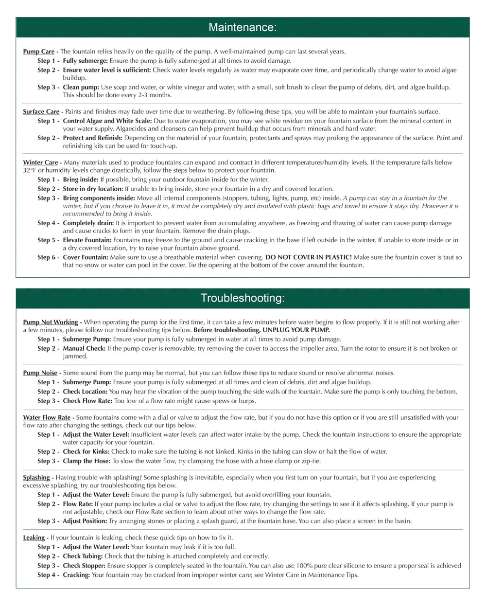 Oasis Modern Garden Fountain with Planter