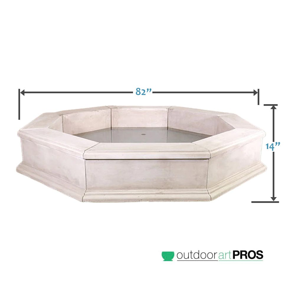 Giannini Fountain Octavius Easy Basin - Outdoor Art Pros
