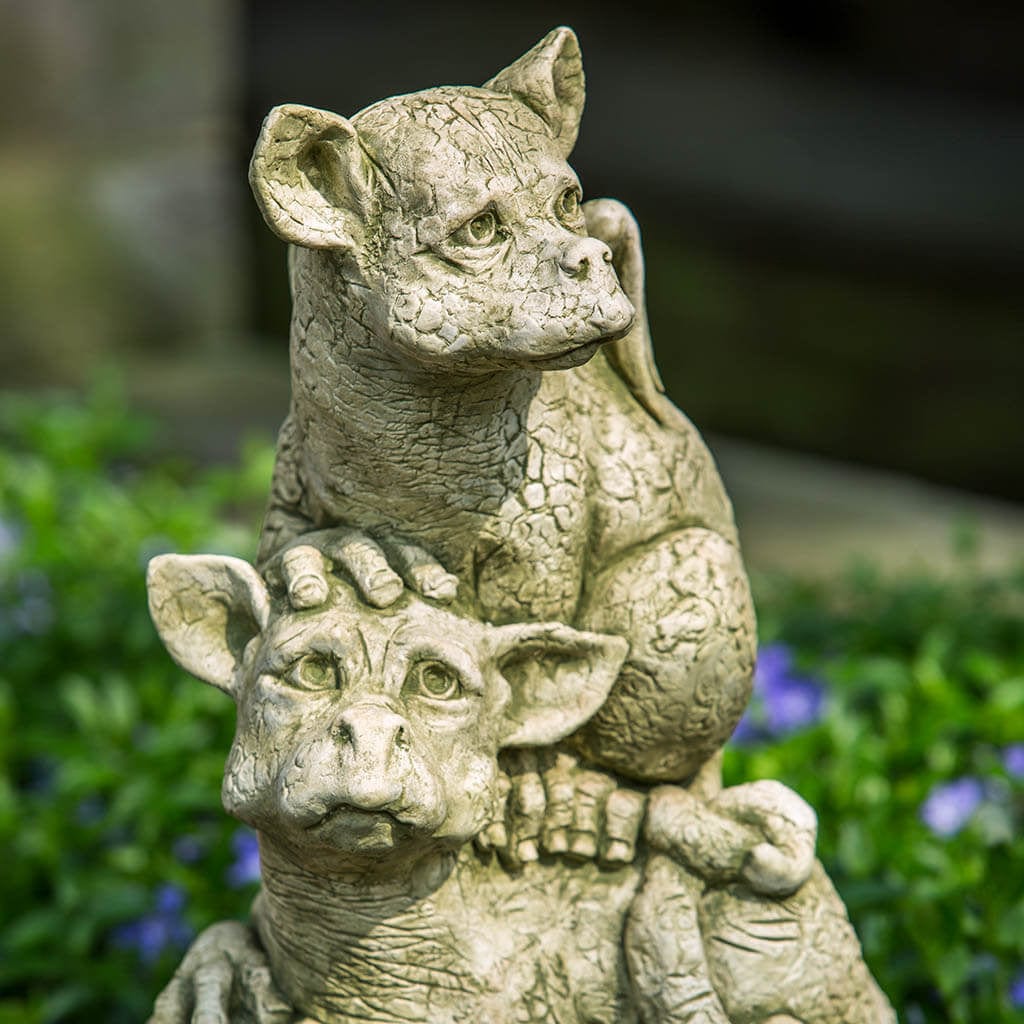 On The Lookout Cast Stone Garden Statue | Dragon Statue