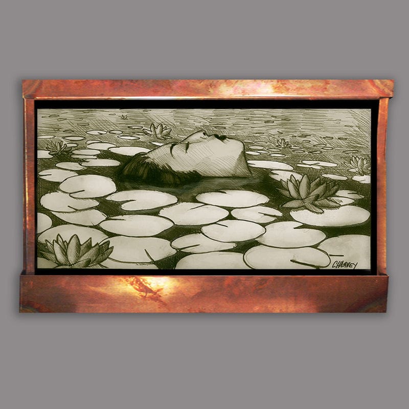 Ophelia Woman in Pond Modern Wall Fountain