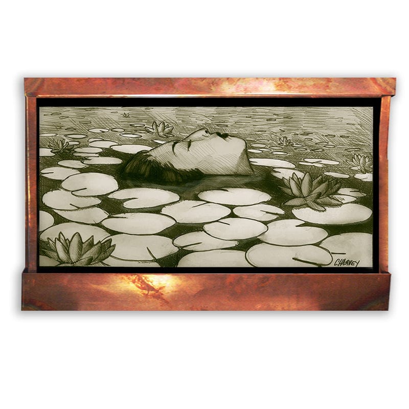 Ophelia Woman in Pond Modern Wall Fountain