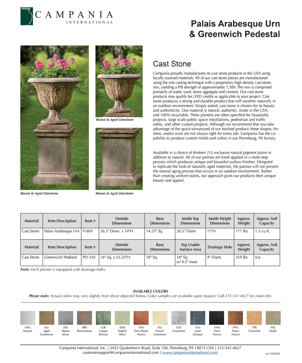 Palais Arabesque Urn Garden Planter