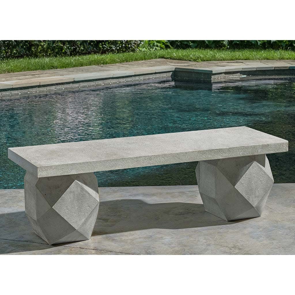 Polyhedron Contemporary Stone Bench