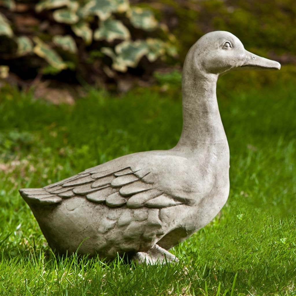 Quackers Cast Stone Bird Garden Statue | Goose Statue