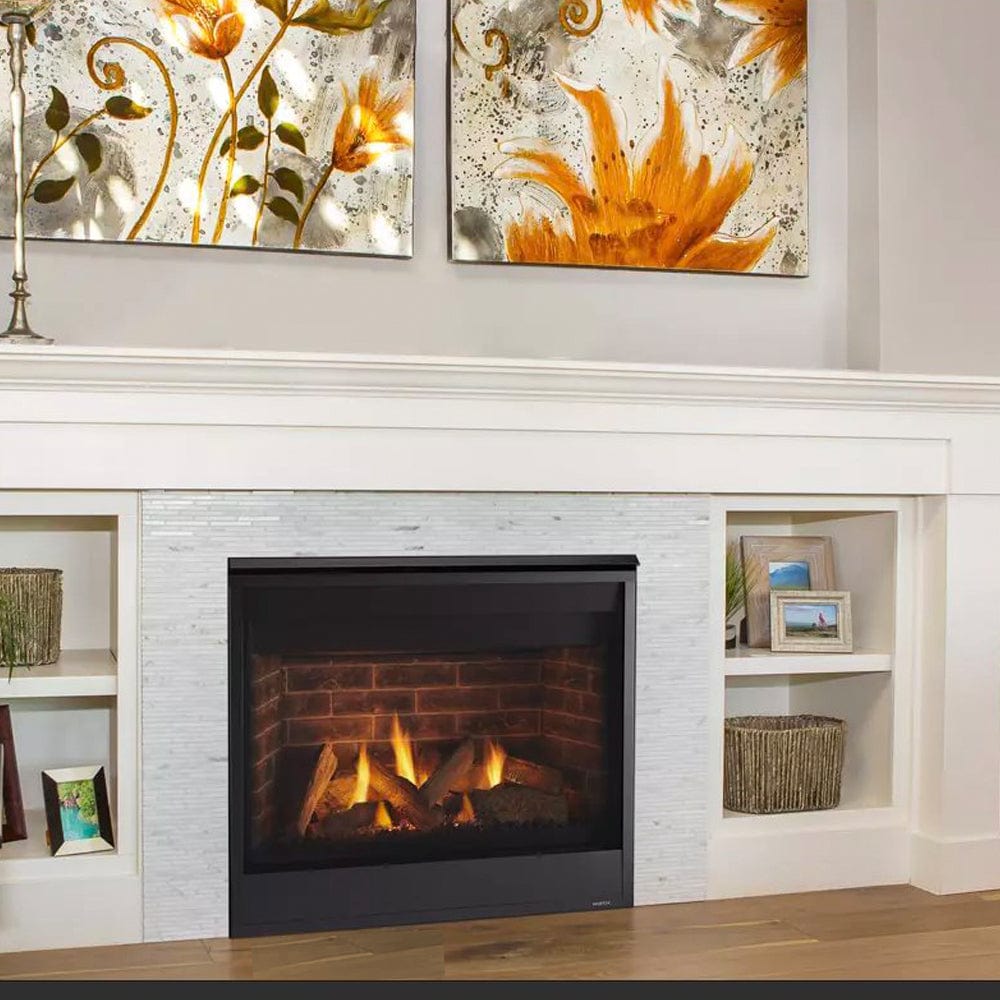 Quartz 36" Top/Rear Direct Vent Fireplace with IntelliFire Touch Ignition - Outdoor Art Pros