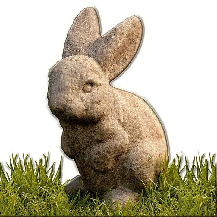 Rabbit Ears-up Cast Stone Garden Statue