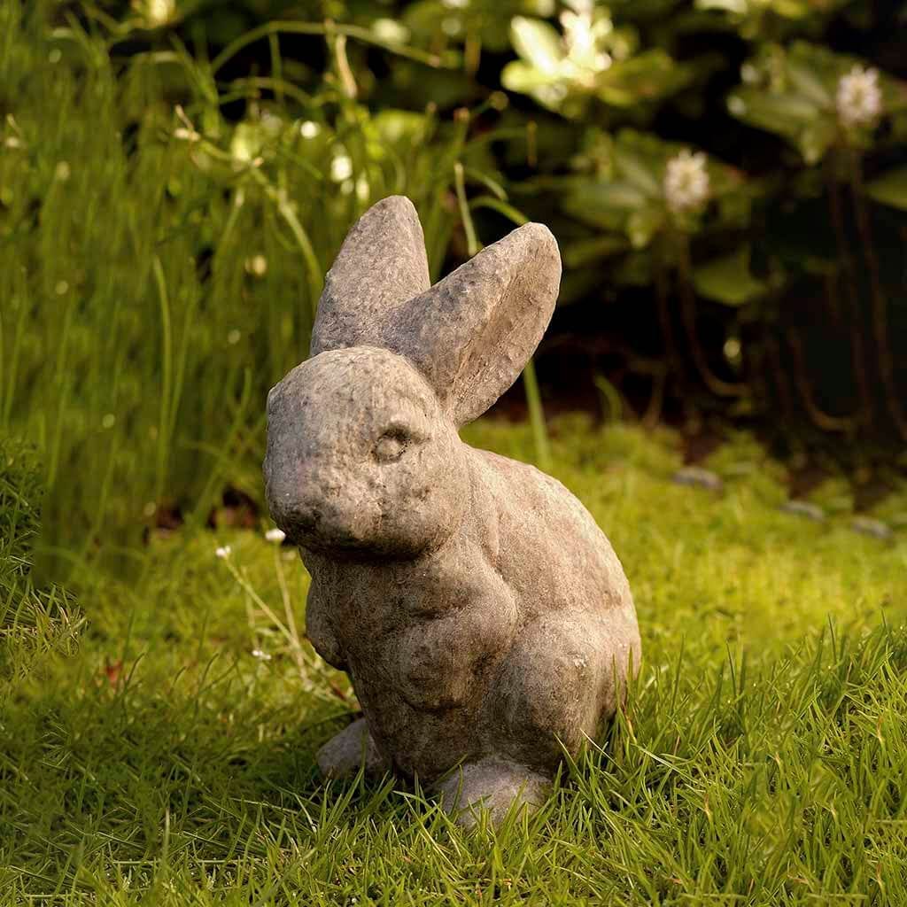 Rabbit Ears-up Cast Stone Garden Statue