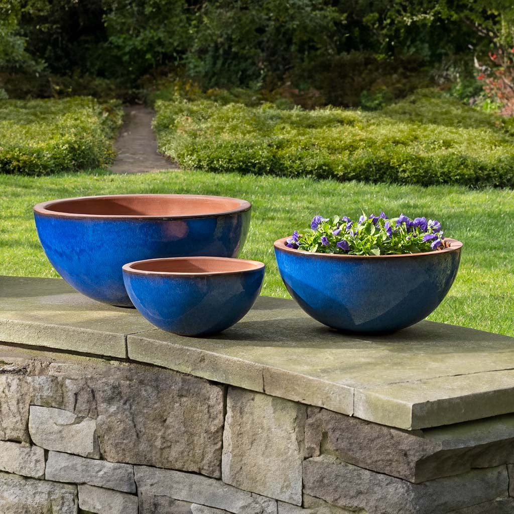 Glenside Bowl Planter Nested Set of 3 | Glazed Collection