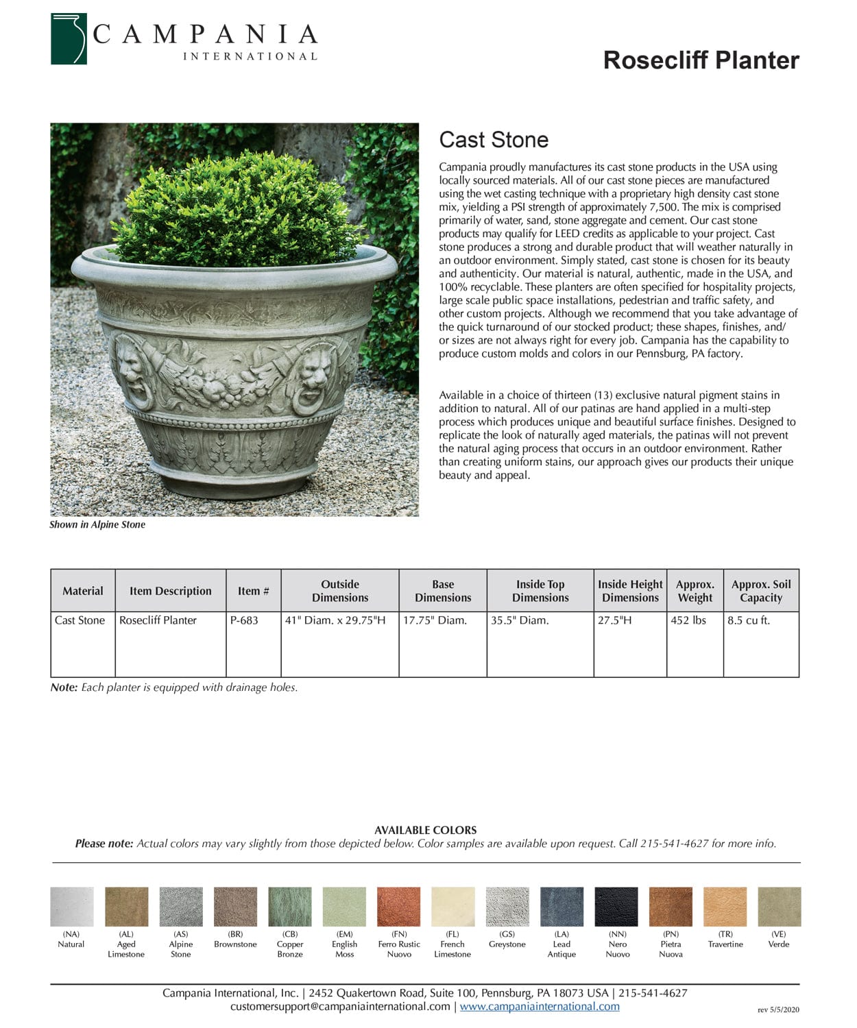 Rosecliff Garden Planter