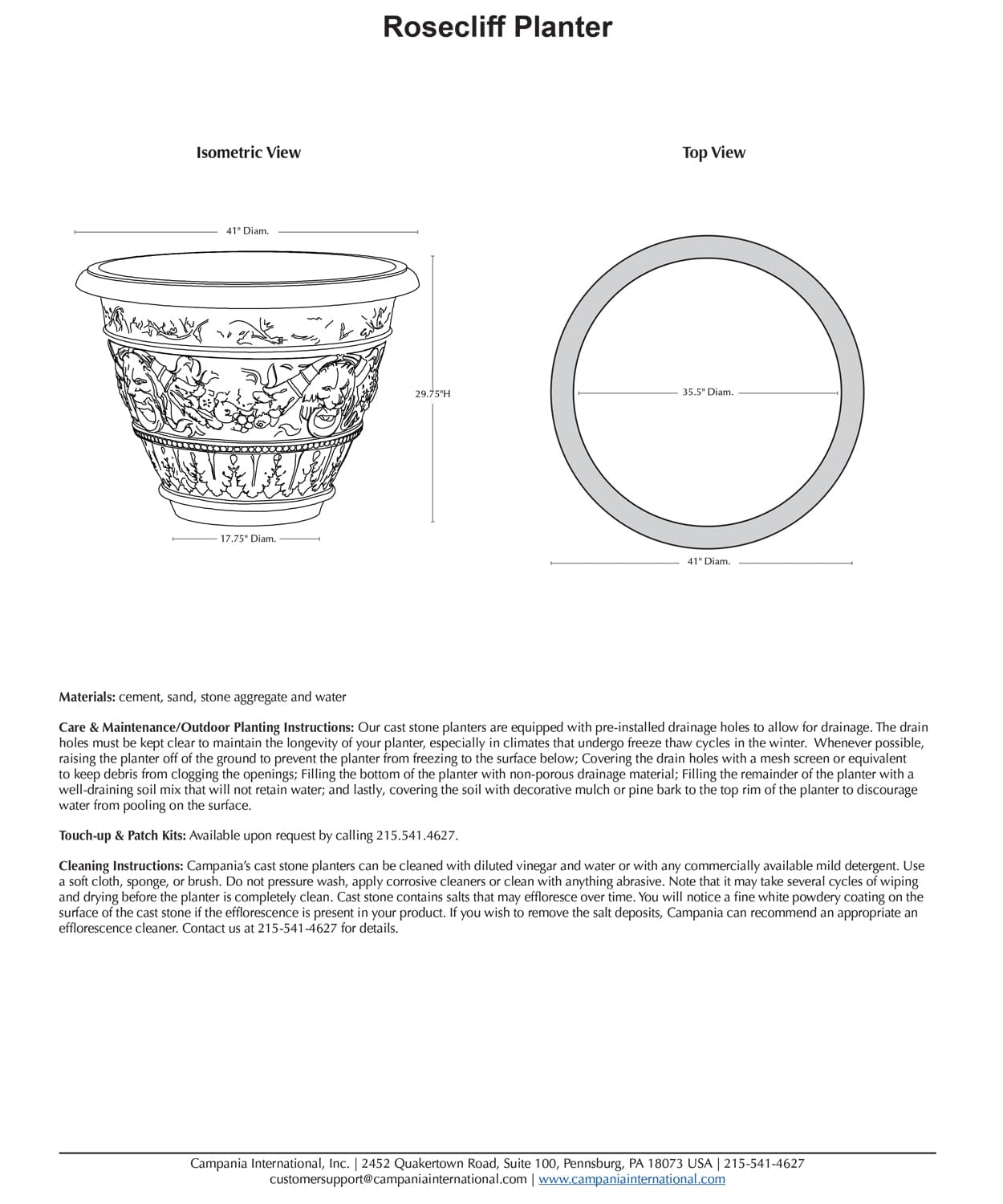 Rosecliff Garden Planter