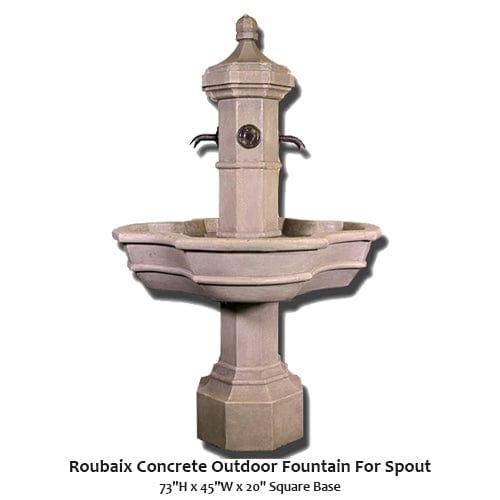 Roubaix Concrete Outdoor Fountain For Spout