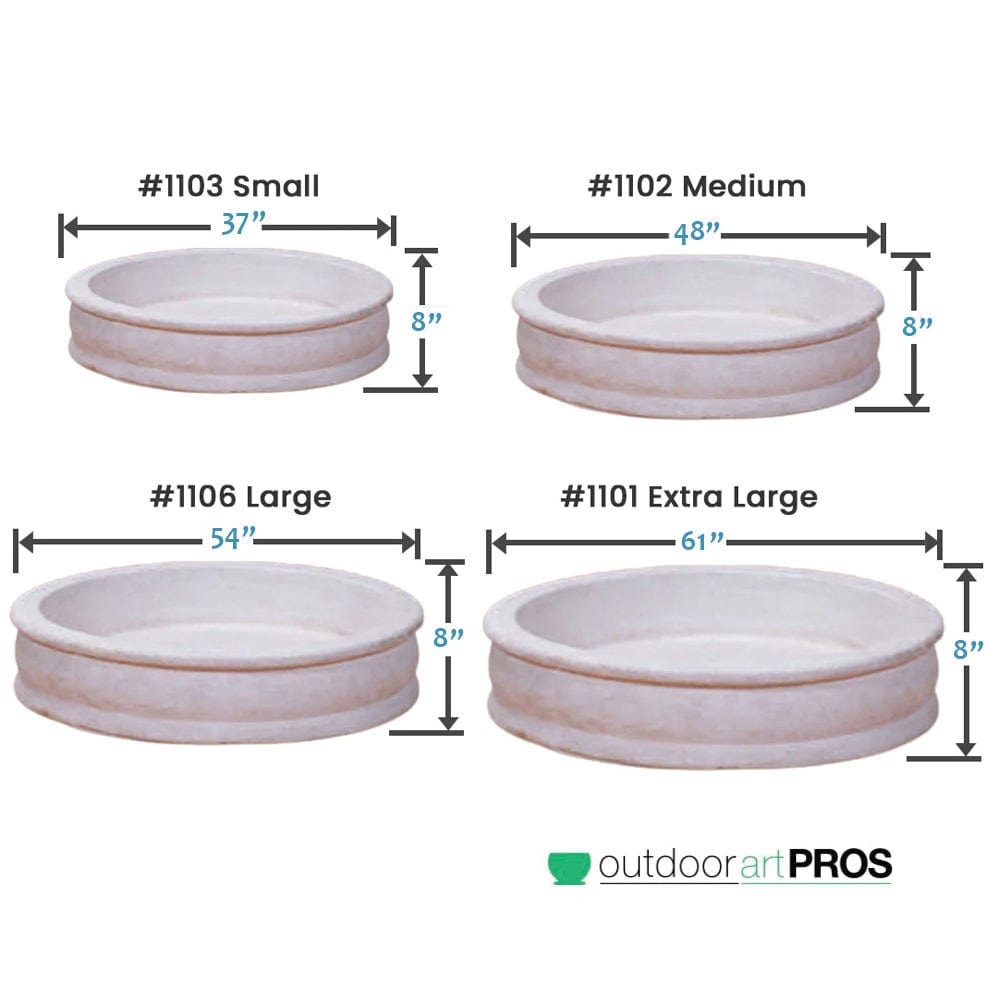 Giannini Fountain Round Basin - Outdoor Art Pros