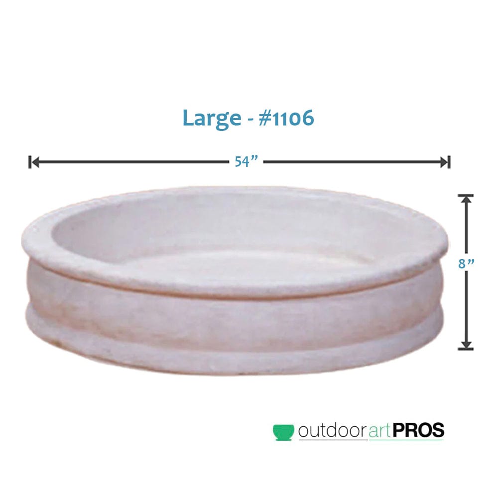 Giannini Fountain Round Basin - Outdoor Art Pros