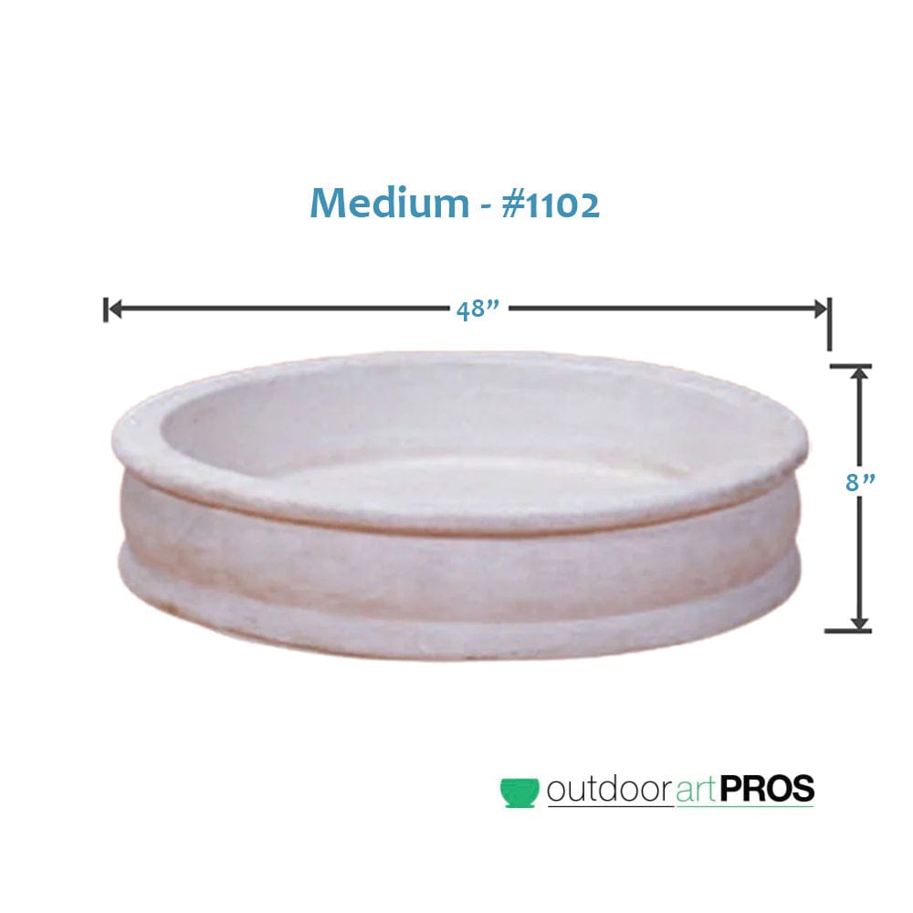 Giannini Fountain Round Basin - Outdoor Art Pros
