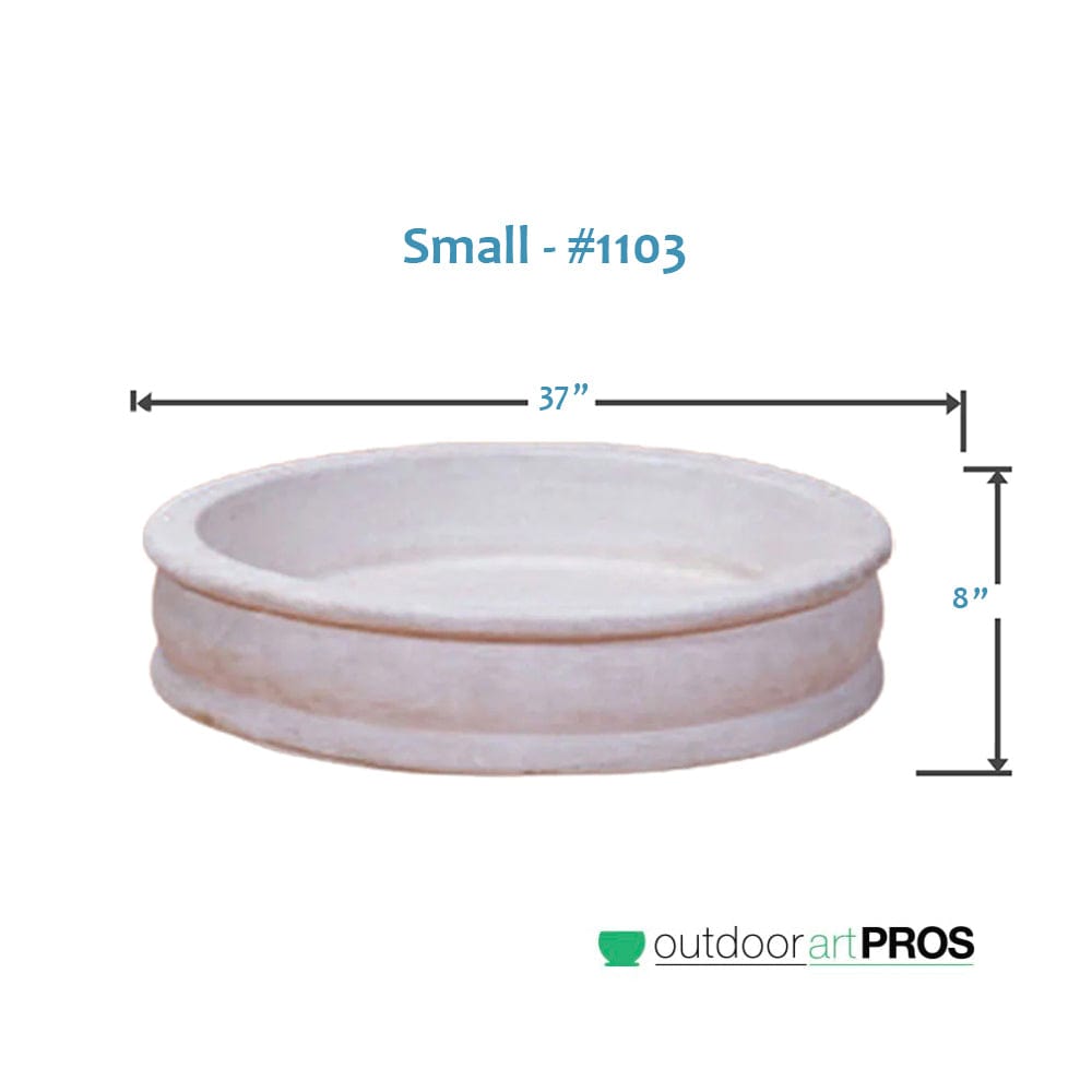 Giannini Fountain Round Basin - Outdoor Art Pros