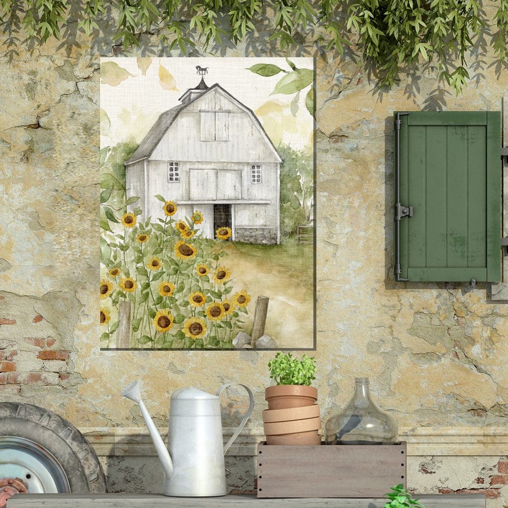 Sunny Day Farm Outdoor Canvas Art