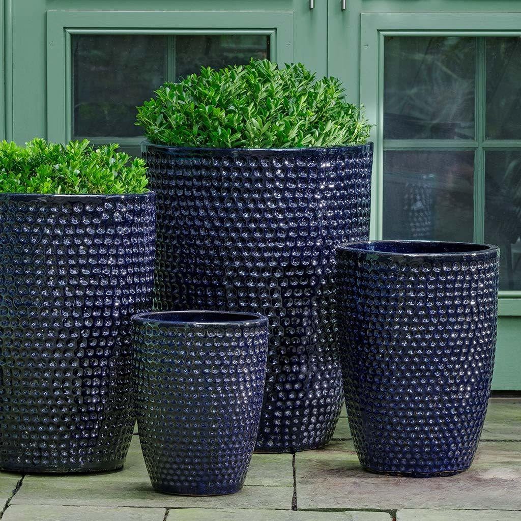 4 ceramic flower pots Coin Pot Tall Nested Set of 4