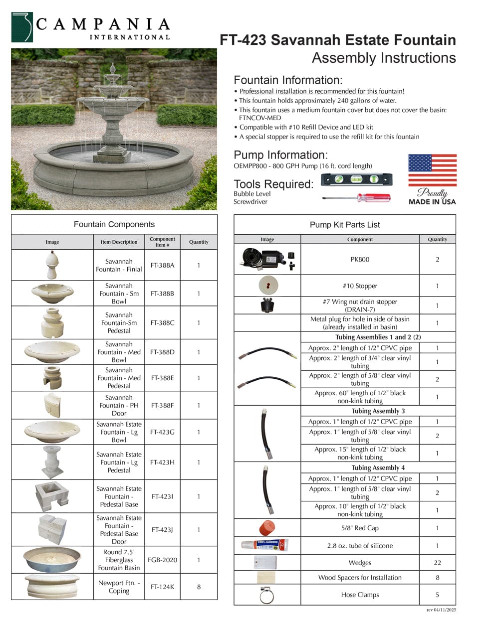 Savannah Estate Fountain