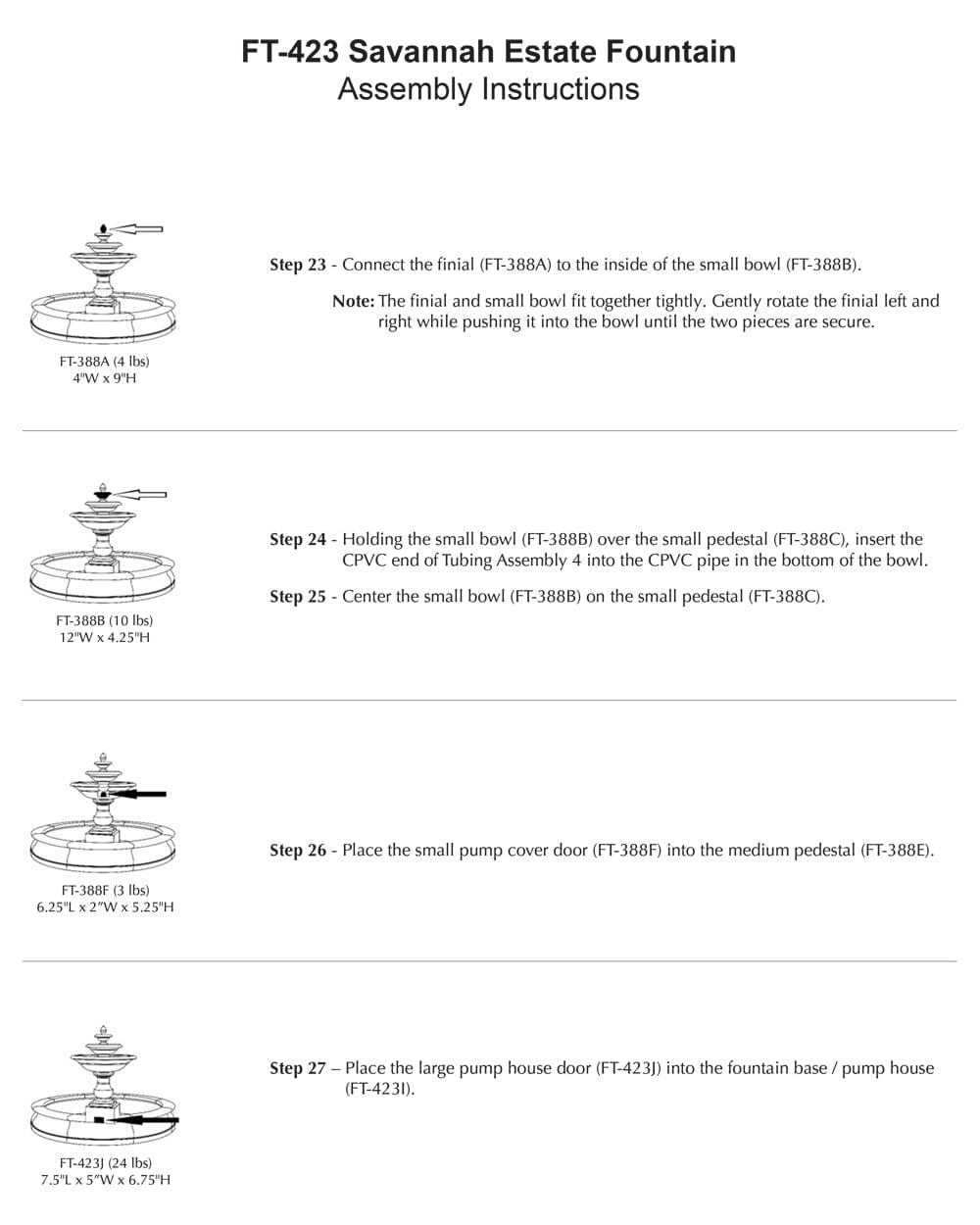 Savannah Estate Fountain