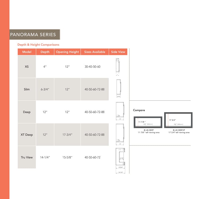 Amantii Panorama BI 40" Slim Smart Indoor | Outdoor Electric Fireplace