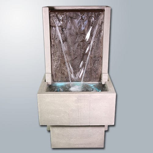Slate Spillway Fountain with Tall Base
