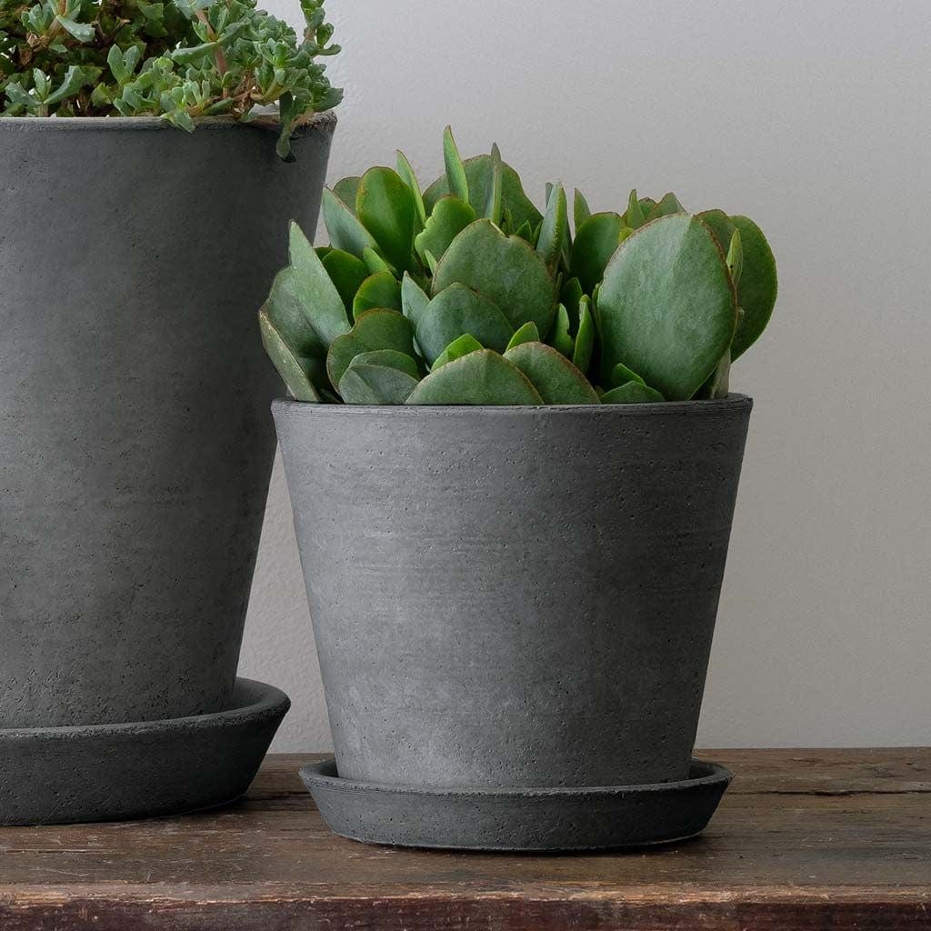 Essential Lightweight Cast Stone Concrete Planter in Grey