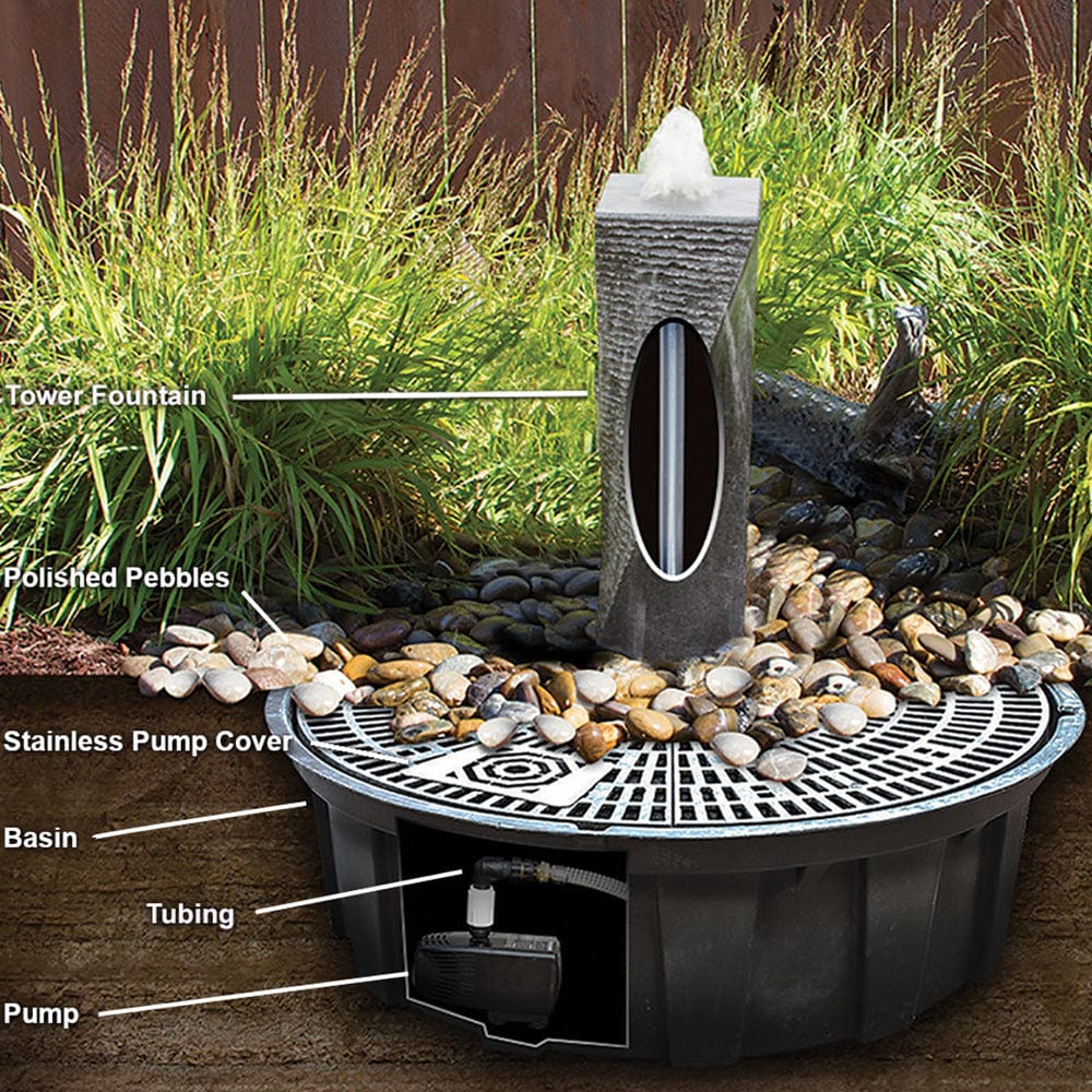 Smooth Round Granite Stone Fountain - Outdoor Art Pros