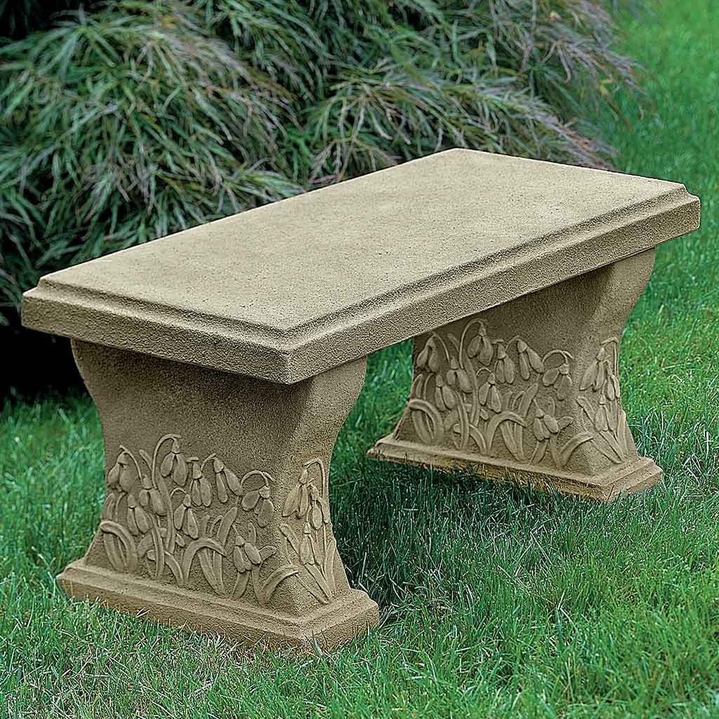 Snowdrop Garden Stone Bench