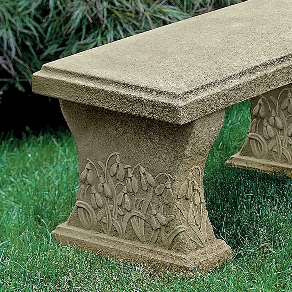 Snowdrop Garden Stone Bench