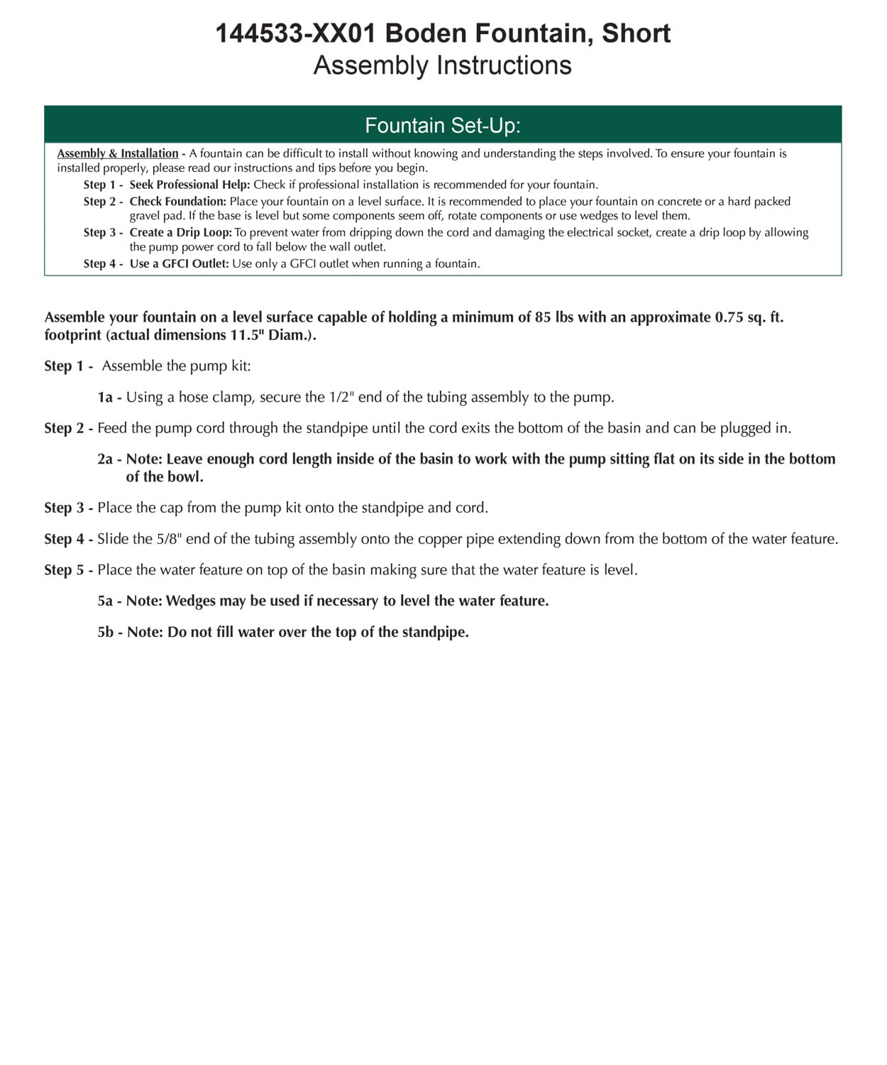 Boden Glazed Outdoor Fountain