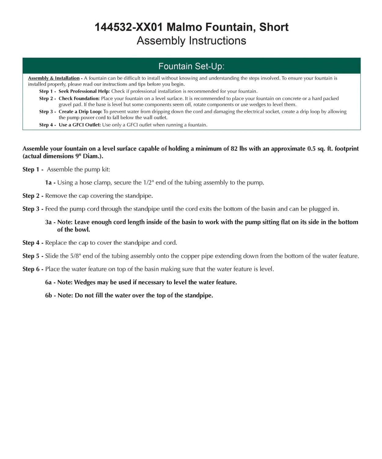 Short Malmo Glazed Fountain