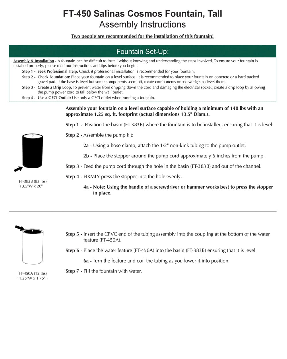 Salinas Cosmos Fountain - Tall