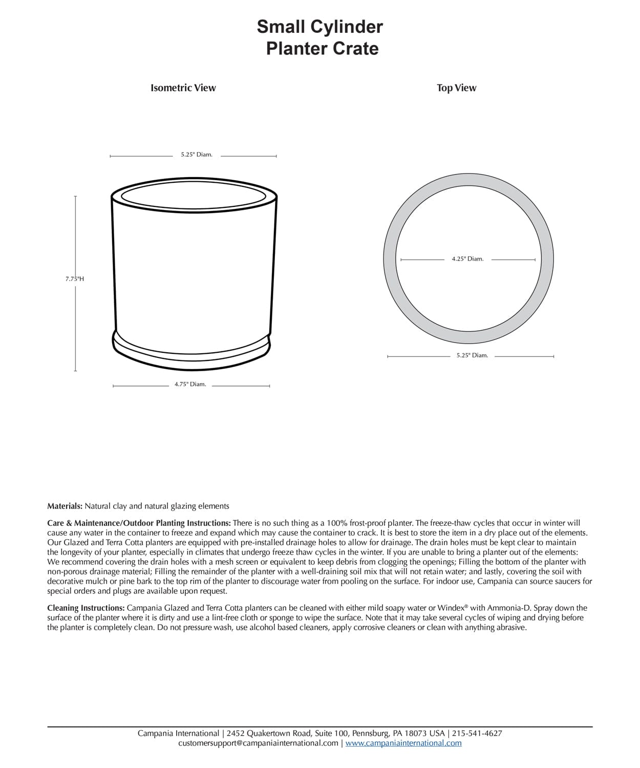 Small Cylinder Planter Crate Set of 16 in Assorted Glaze