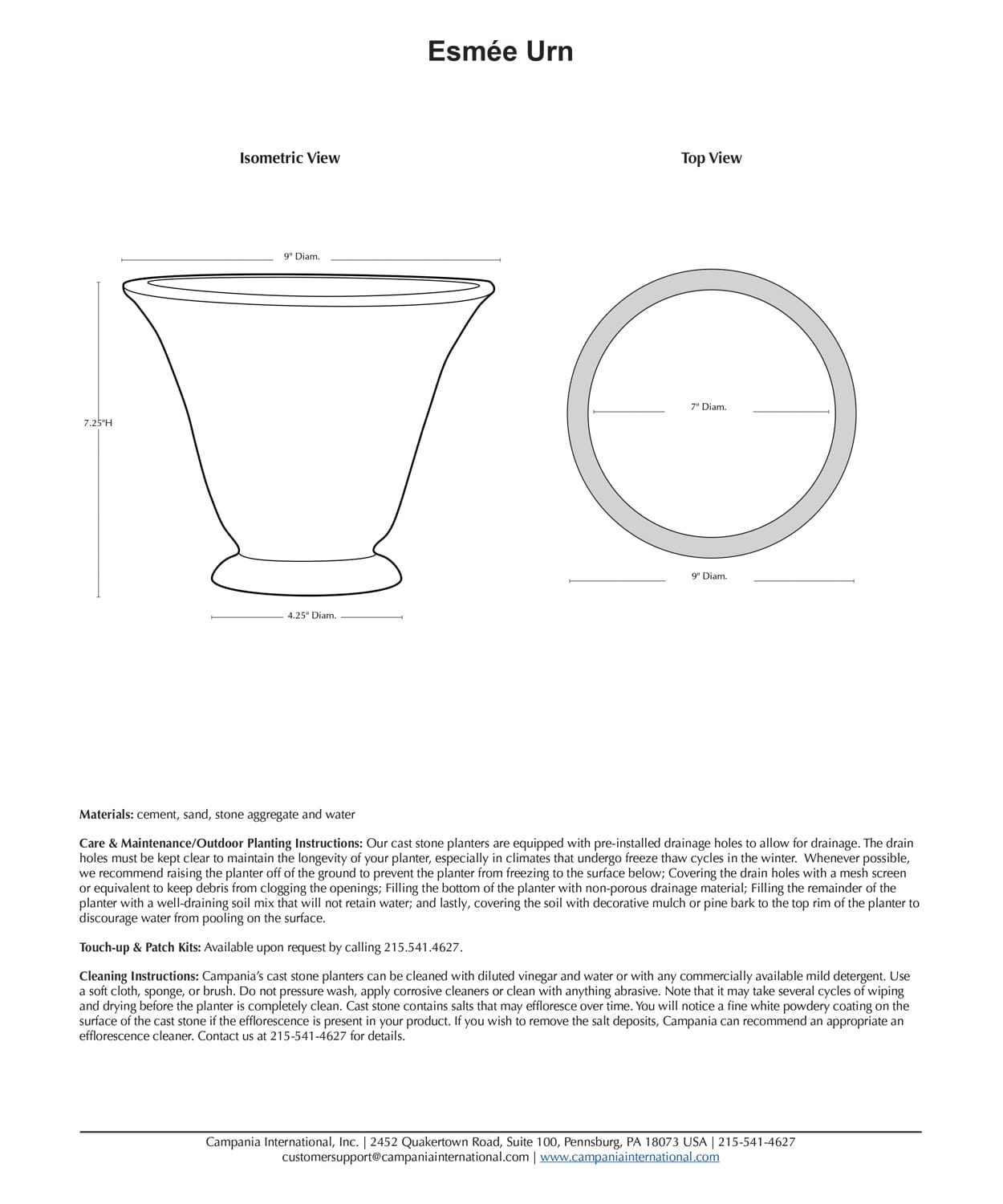 Esmée Urn | Cast Stone Planter