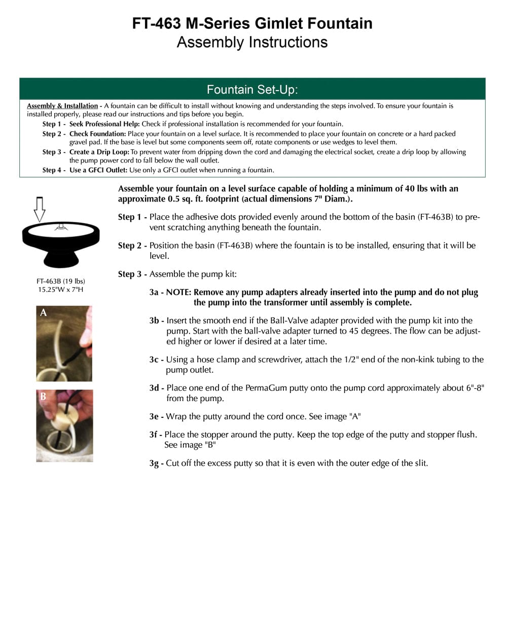 M-Series Gimlet Fountain