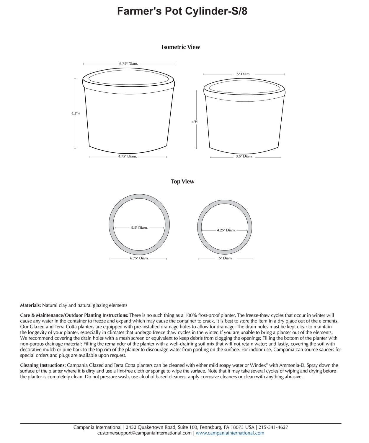 Farmer’s Pot Cylinder - Set of 8 in Cotswold White