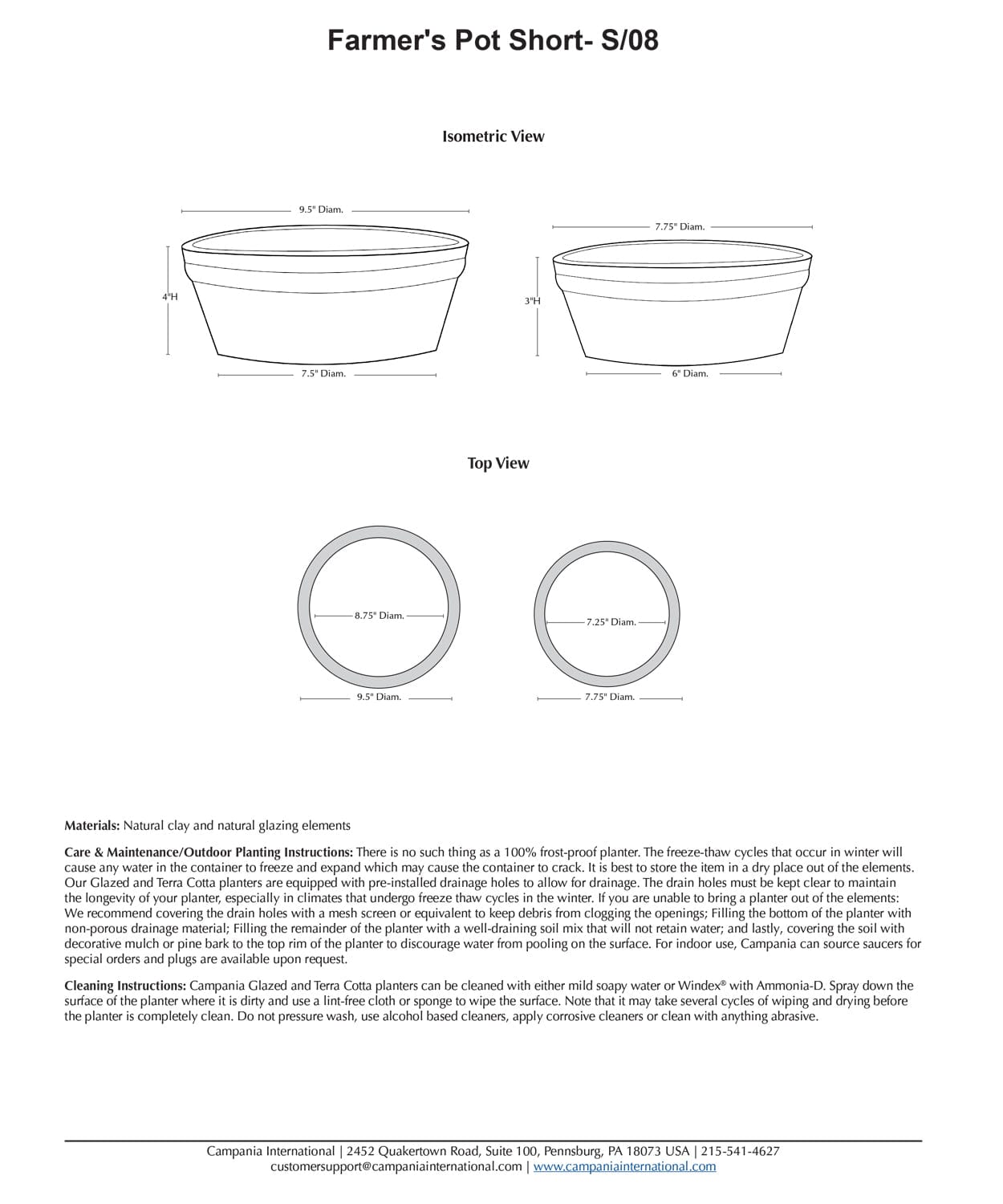 Farmer’s Pot Short - Set of 8 in Cotswold White