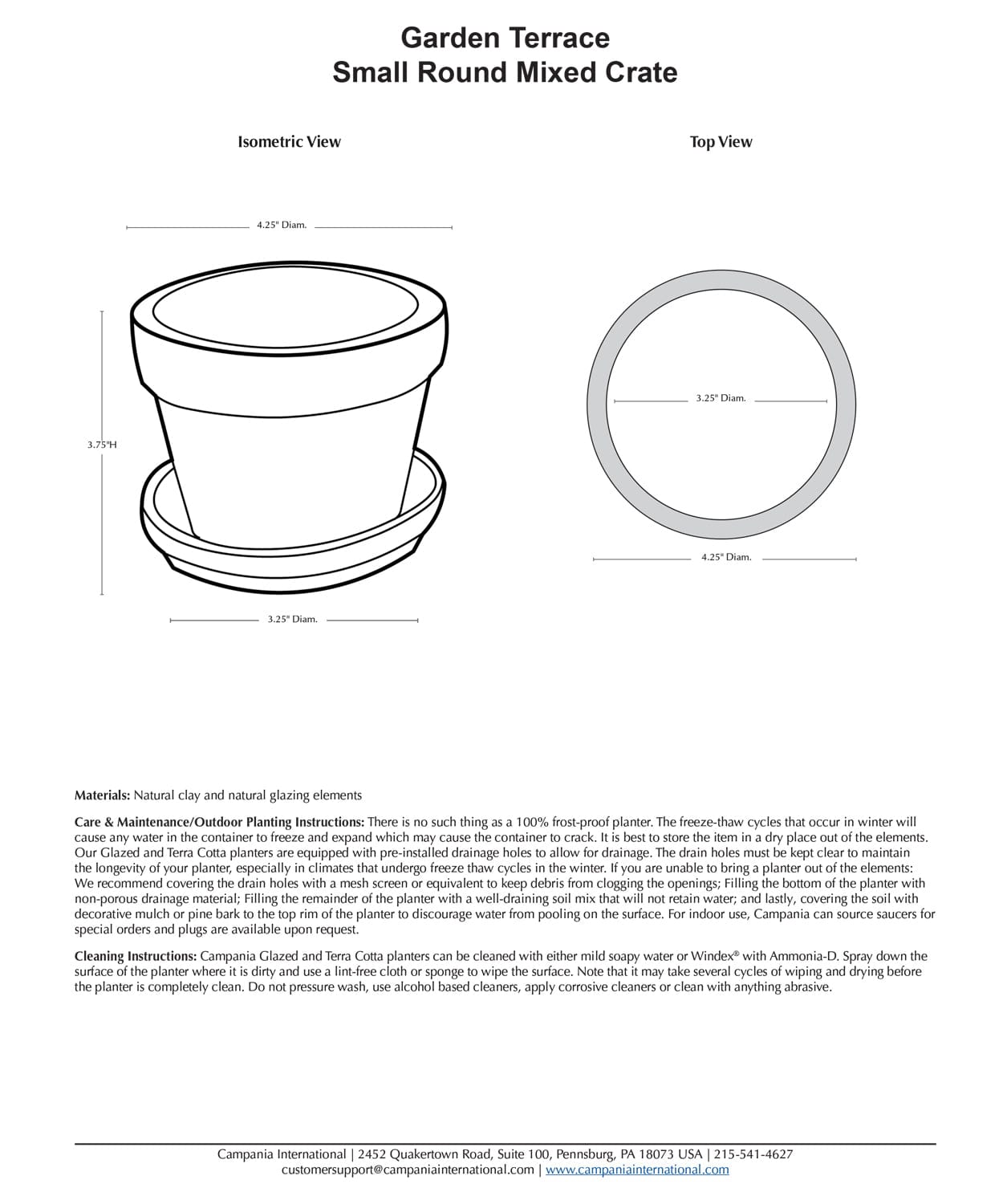 Garden Terrace Small Round Crate Set of 16