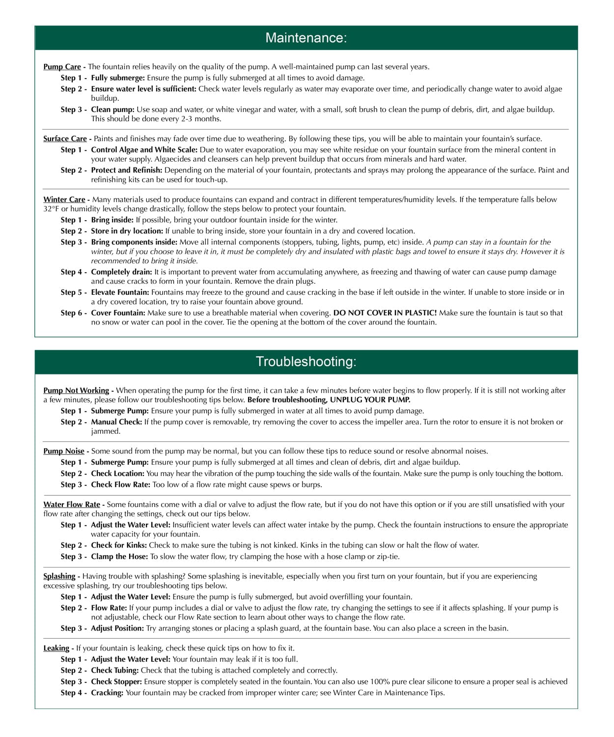 MC 4 Fountain - Copper Face