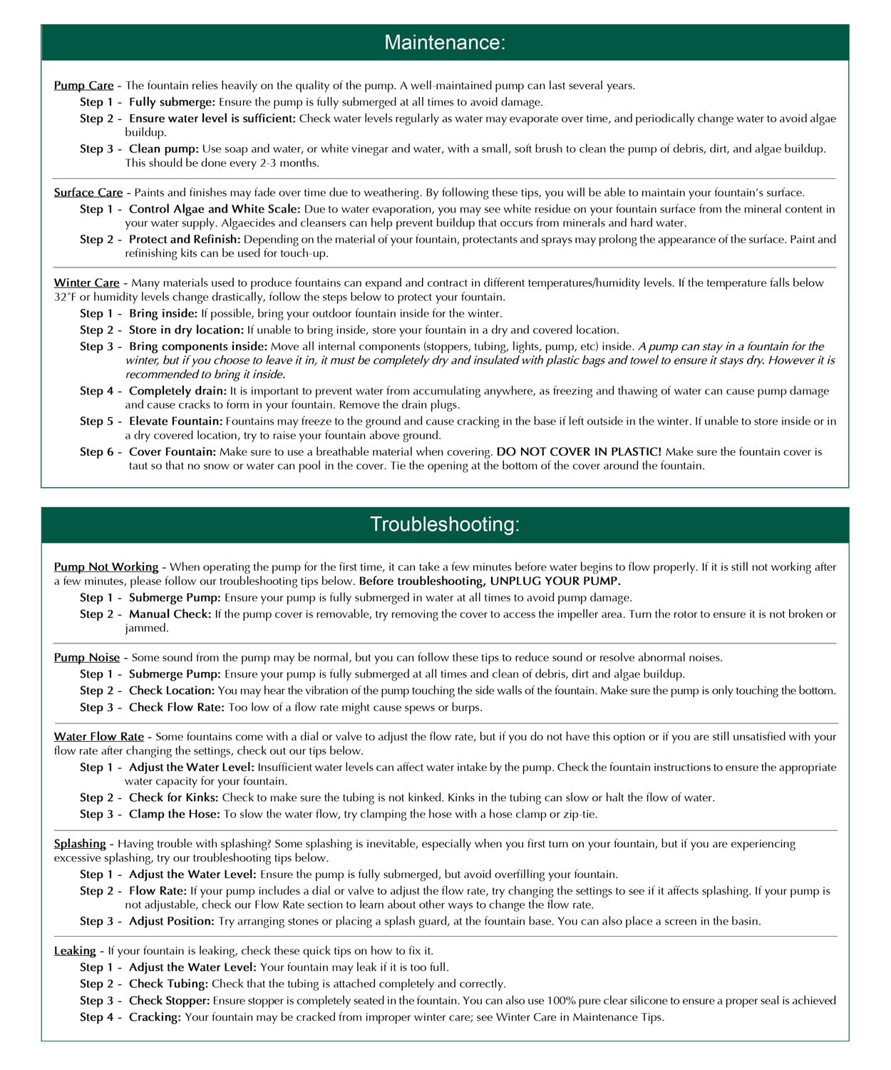 Savannah Tiered Fountain