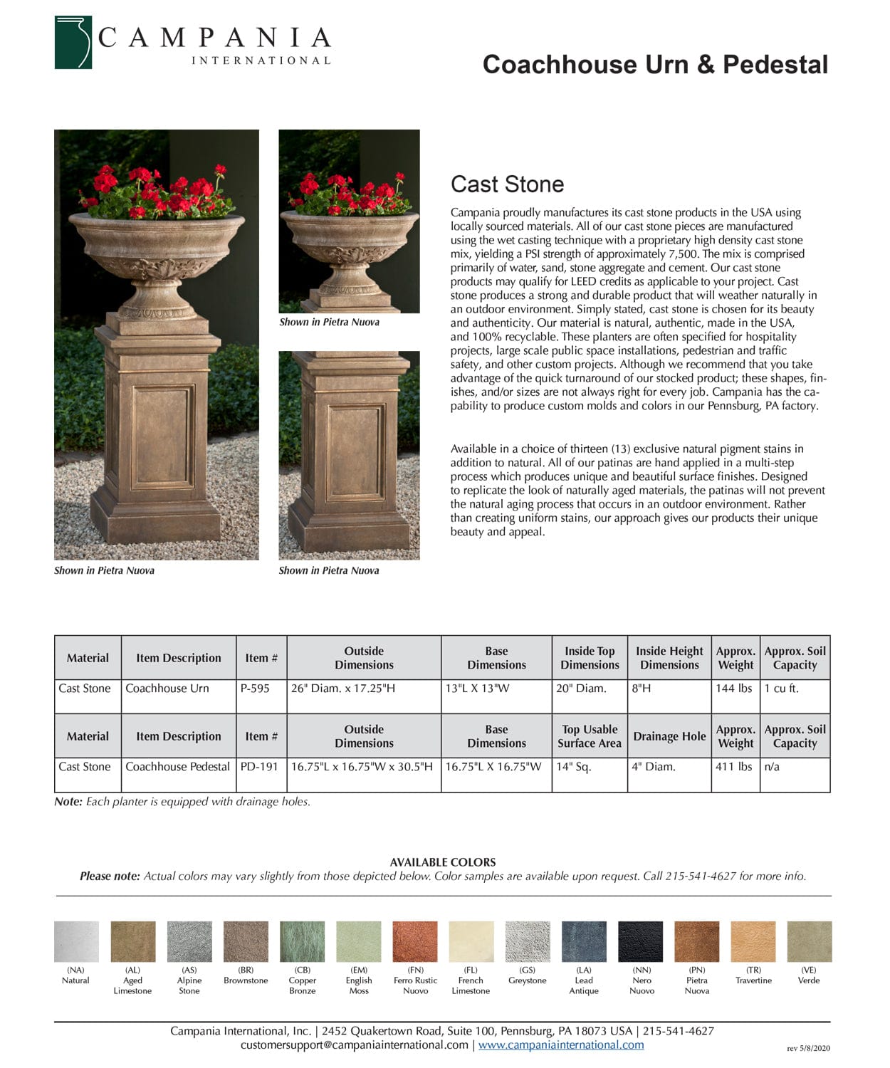 Coachhouse Garden Pedestal Statue for Planters, Urns & More