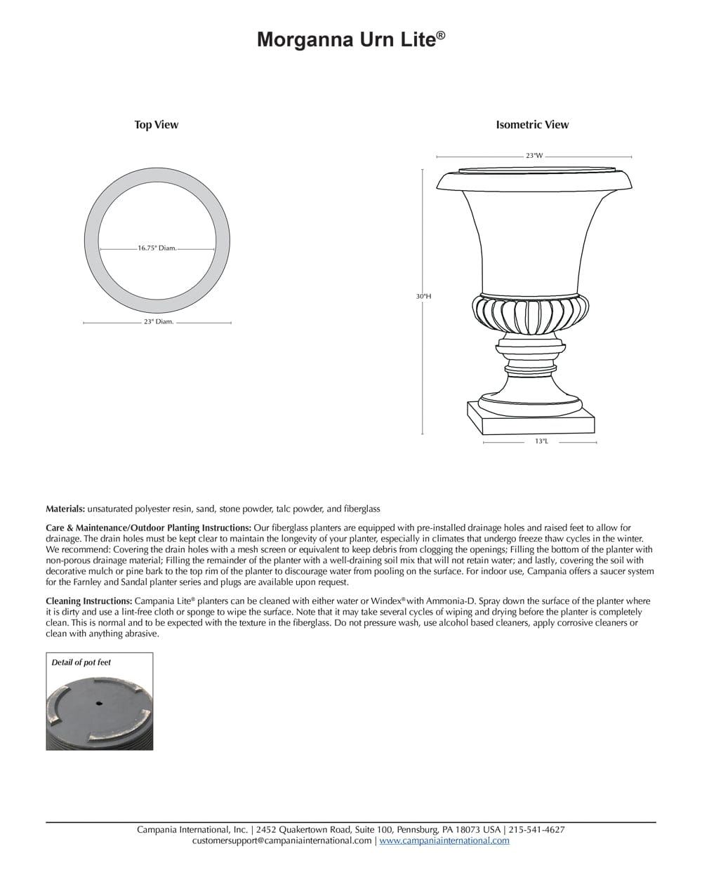 Morganna Urn Planter | Lite® Collection