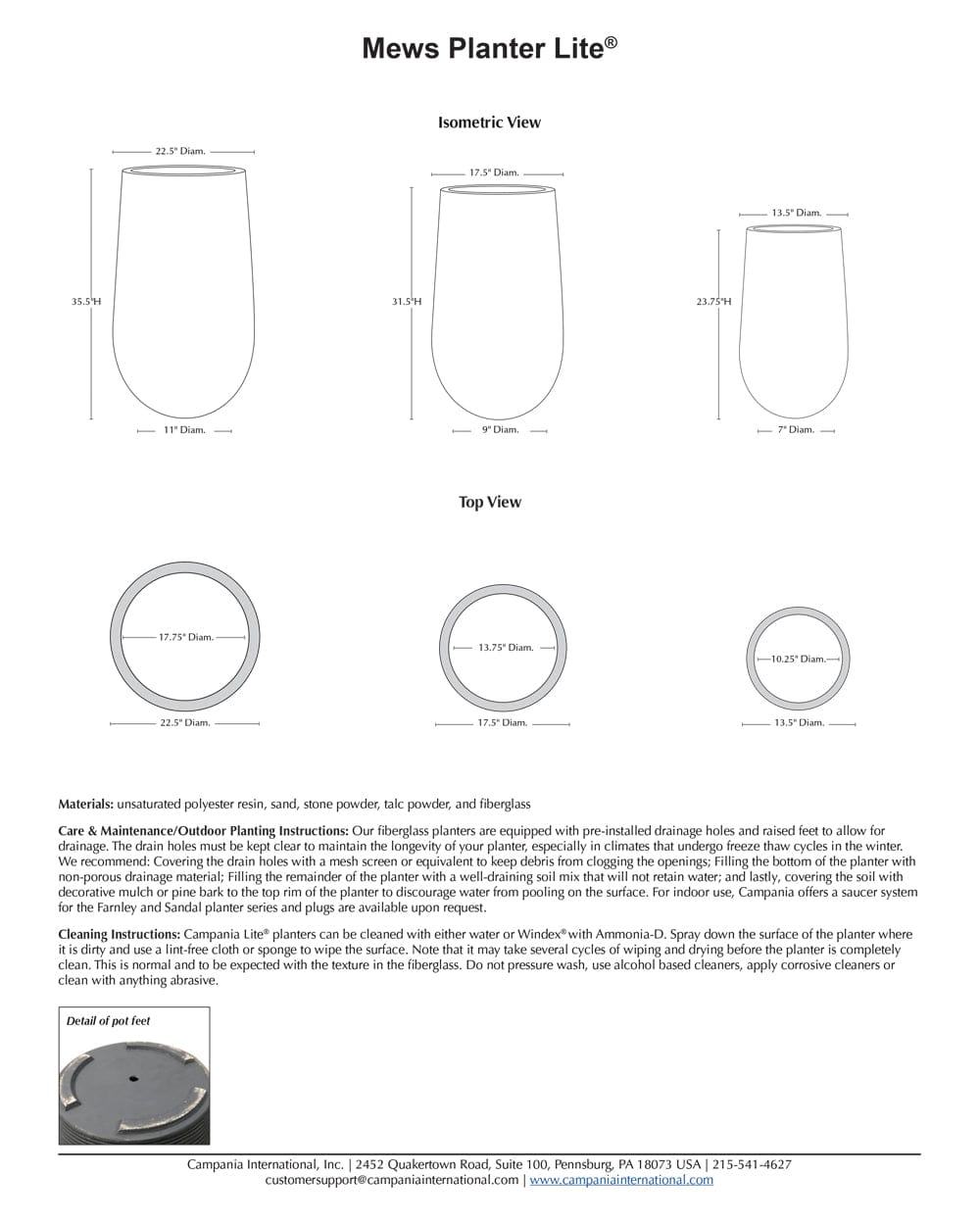 Mews Planter | Lite® Collection