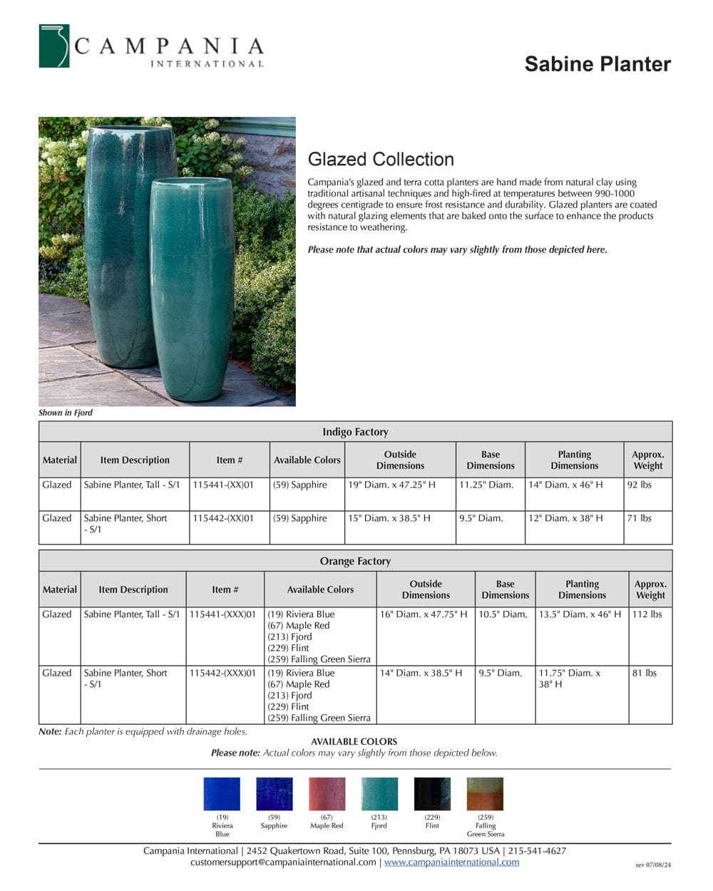 Tall Sabine Planter | Glazed Collection