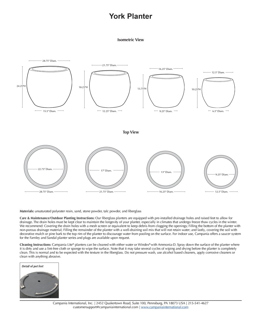 York Planter | Lite® Collection
